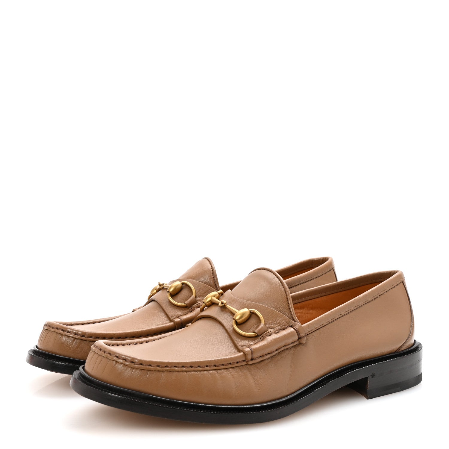 Gucci Mandala Goatskin Mens Horsebit Loafers 10 Friky Taupe 4 of 10