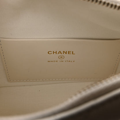 Chanel Caviar Quilted Hobo Clutch With Chain White 6 of 10