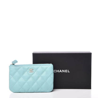 Chanel Caviar Quilted Small Cosmetic Case Light Blue 8 of 8