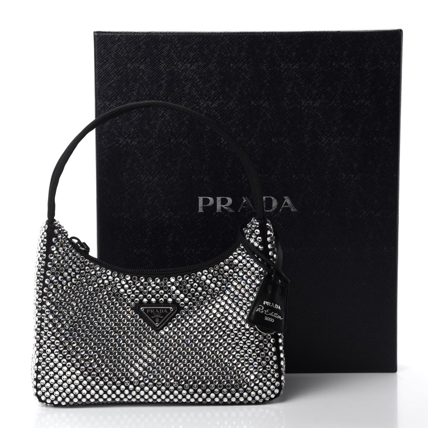 Satin Crystal Mini Re-Edition 2000 Bag Cristal