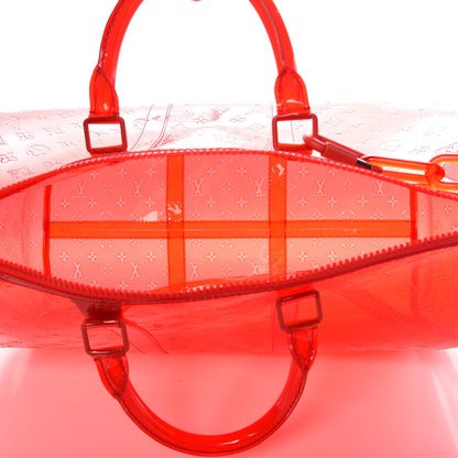 Louis Vuitton PVC Monogram Keepall Bandouliere 50 Grenadine Red 6 of 7
