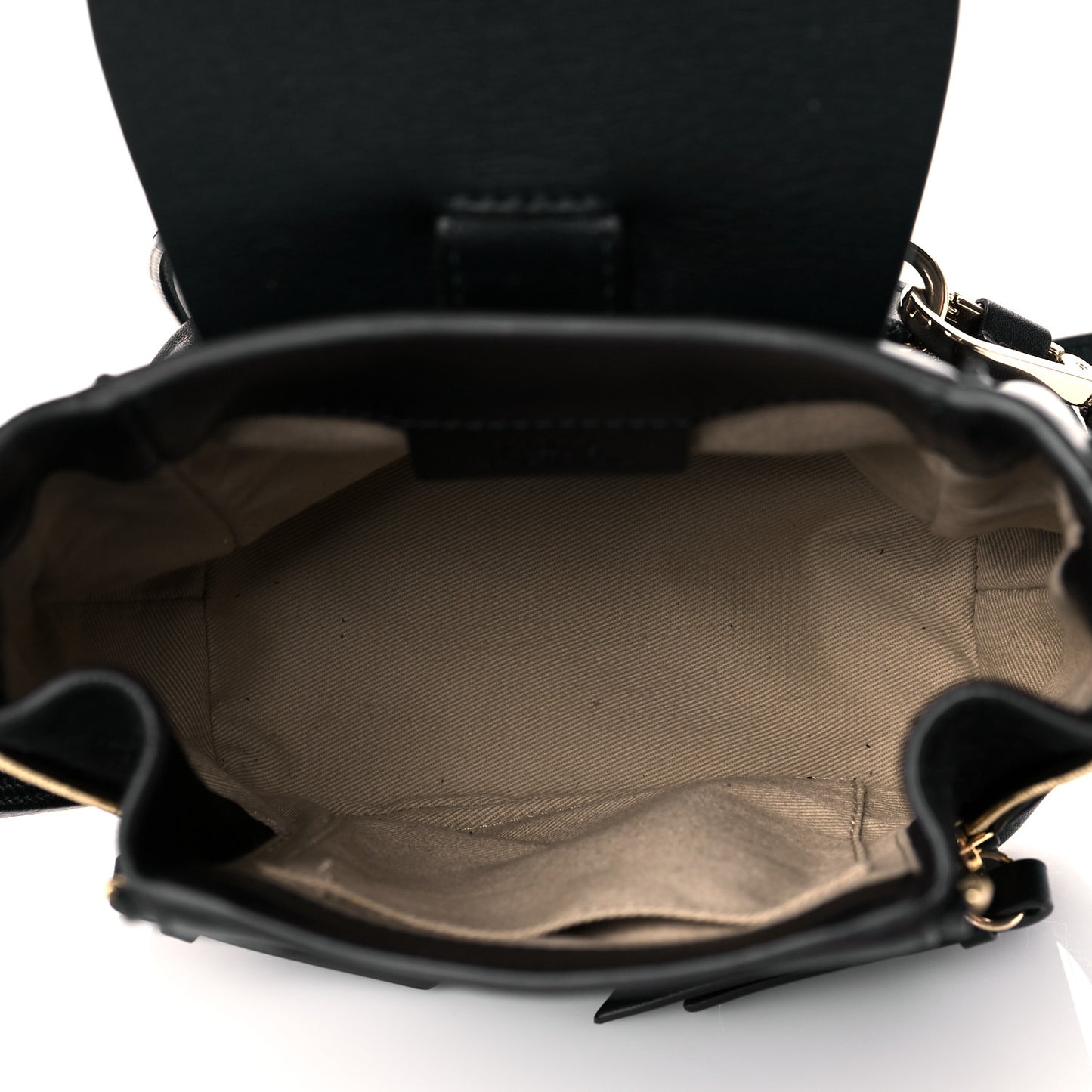 Suede Calfskin Mini Faye Backpack Black