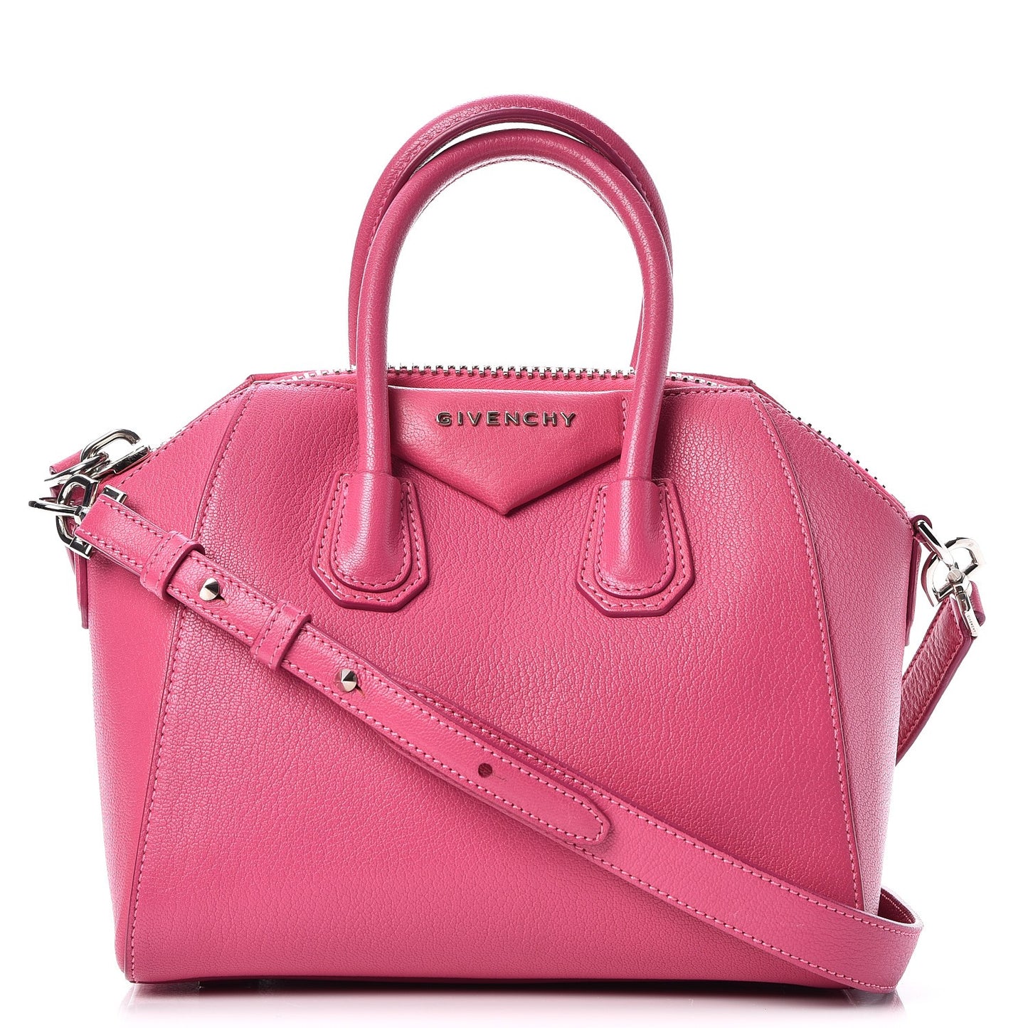 Sugar Goatskin Mini Antigona Fushia