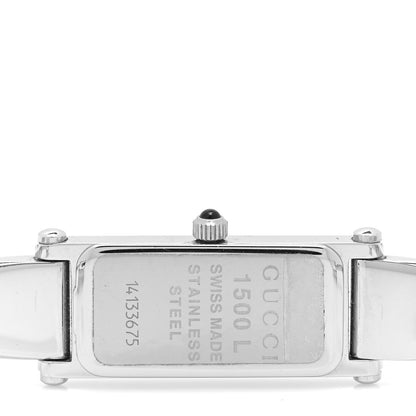Gucci Stainless Steel Diamond Pink Mother of Pearl 12mm 1500L Horsebit Quartz Watch 4 of 4