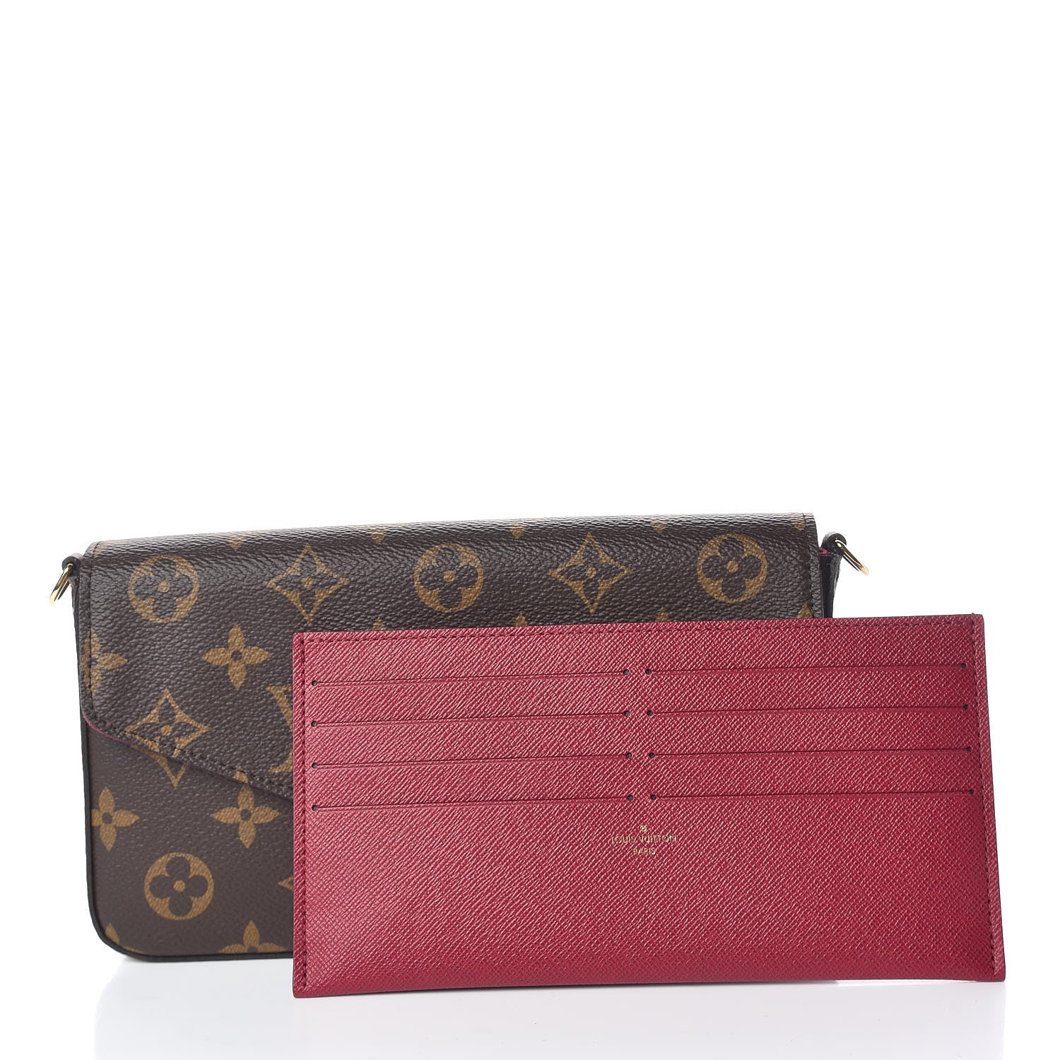 Louis Vuitton Monogram Pochette Felicie Chain Wallet Fuchsia 12 of 13