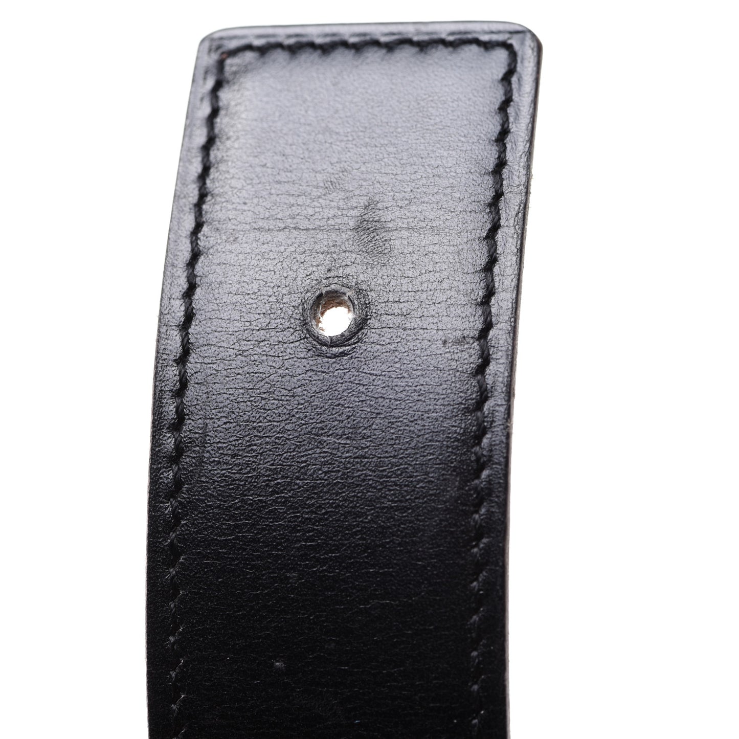 Box Courchevel Reversible Belt Strap 70 Black Chocolate