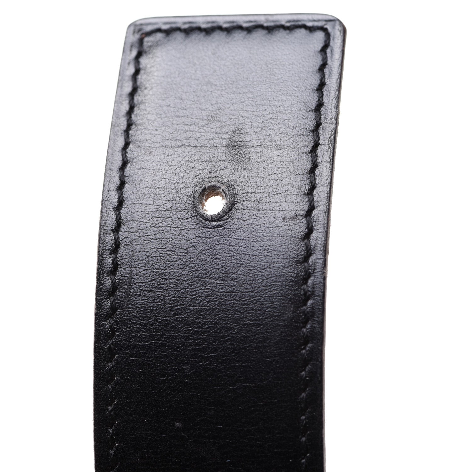 Hermes Box Courchevel Reversible Belt Strap 70 Black Chocolate 5 of 7
