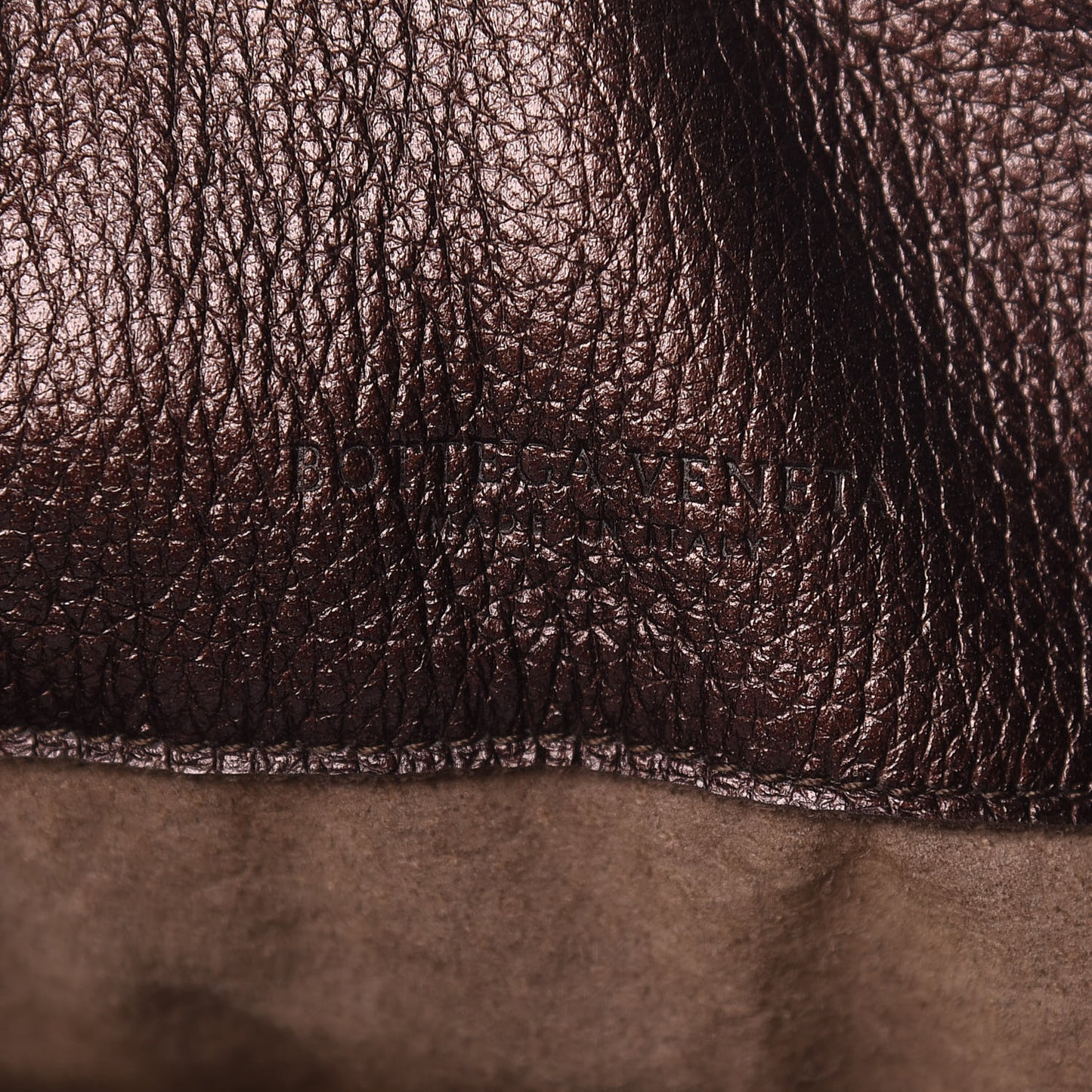 Cervo Intrecciato Shoulder Bag Brown