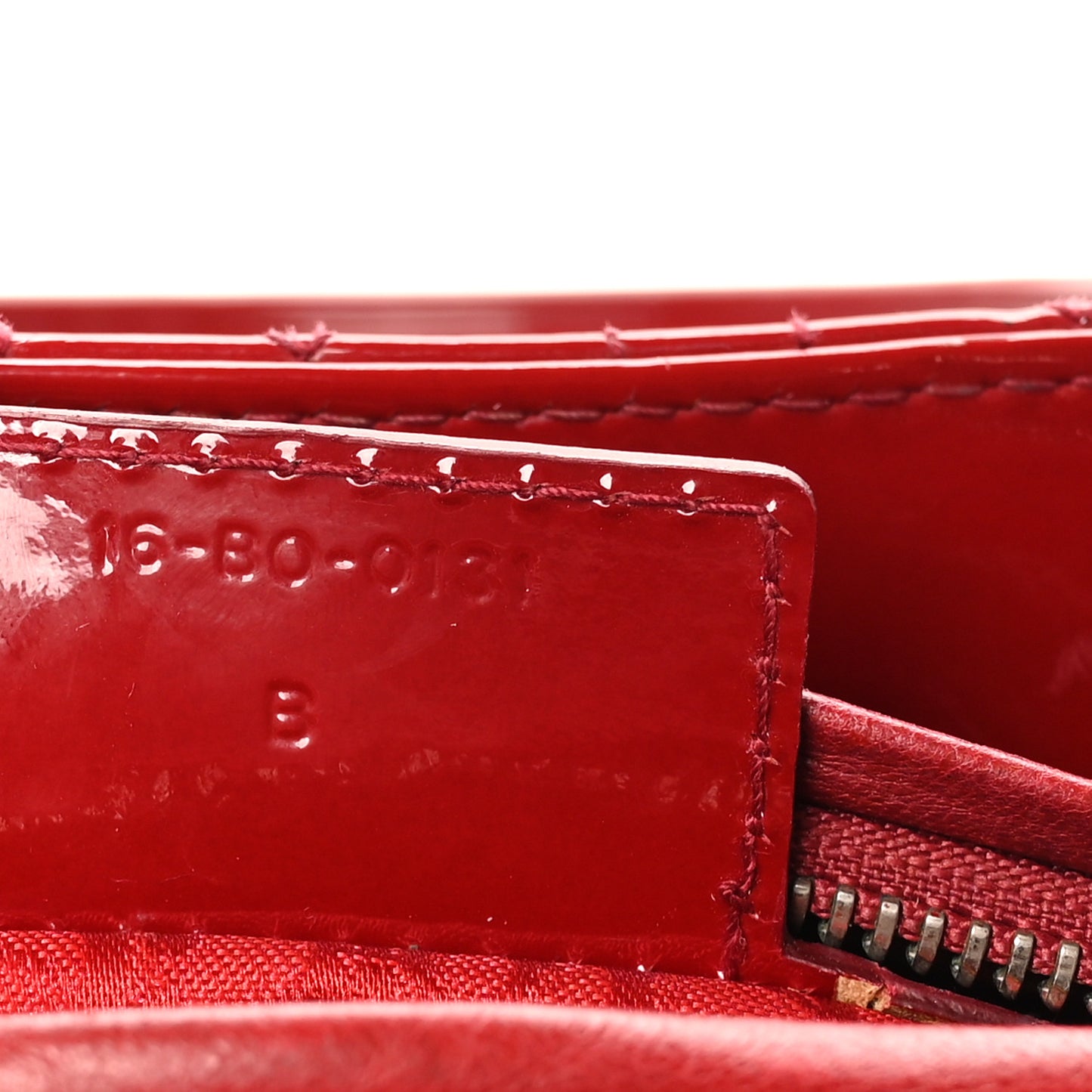 Patent Cannage Medium Lady Dior Red