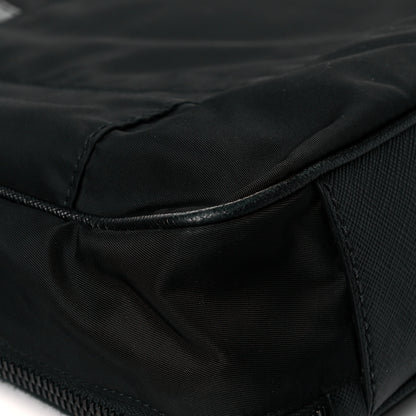 Prada Tessuto Nylon Saffiano Metal Triangle Logo Work Bag Black 4 of 15