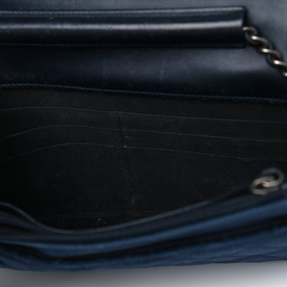 Chanel Velvet Quilted Boy Wallet On Chain WOC Navy 6 of 12