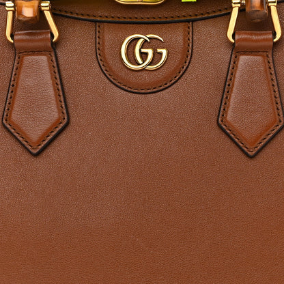 Gucci Wonka Grain Calfskin Small Diana Tote Bag Cuir Yellow Fluo 7 of 10