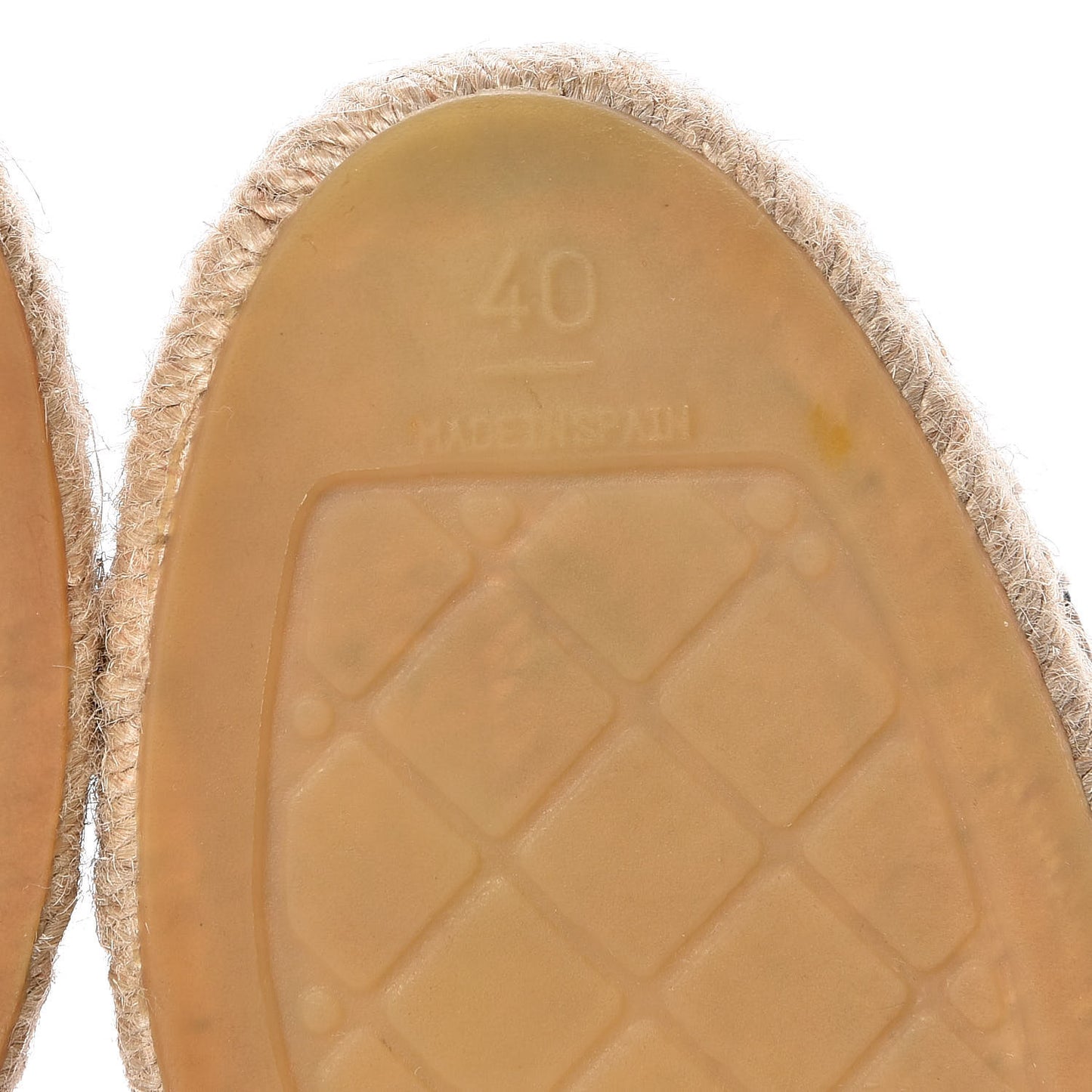 Lambskin CC Espadrilles 40 Beige Black