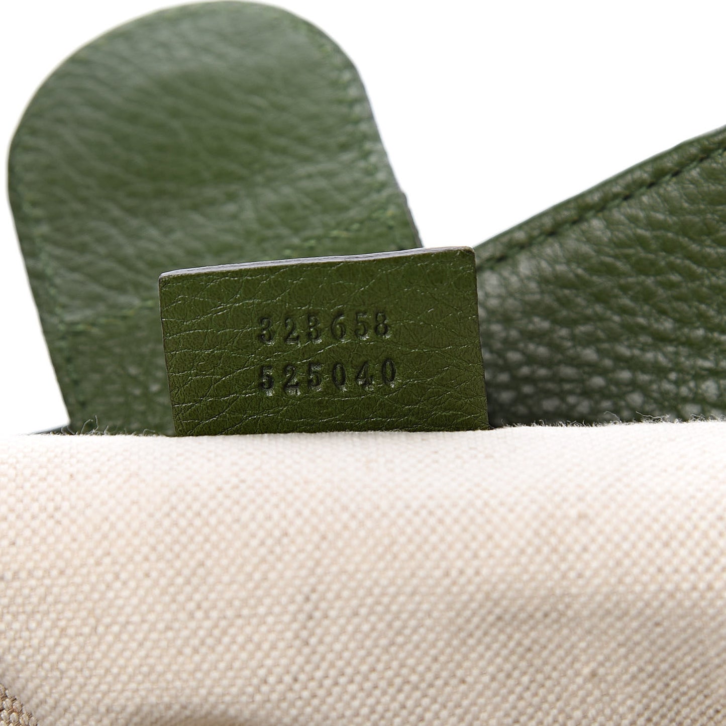 Pebbled Calfskin Large Bamboo Shopper Tote Green