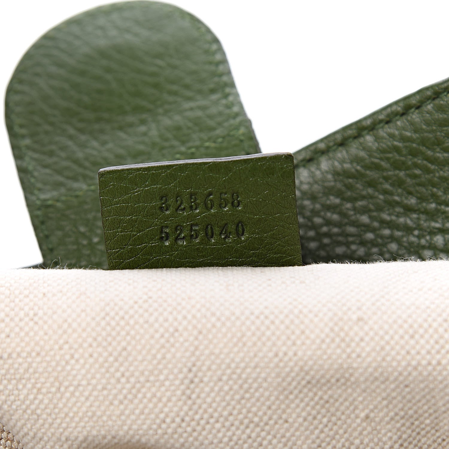 Gucci Pebbled Calfskin Large Bamboo Shopper Tote Green 7 of 15