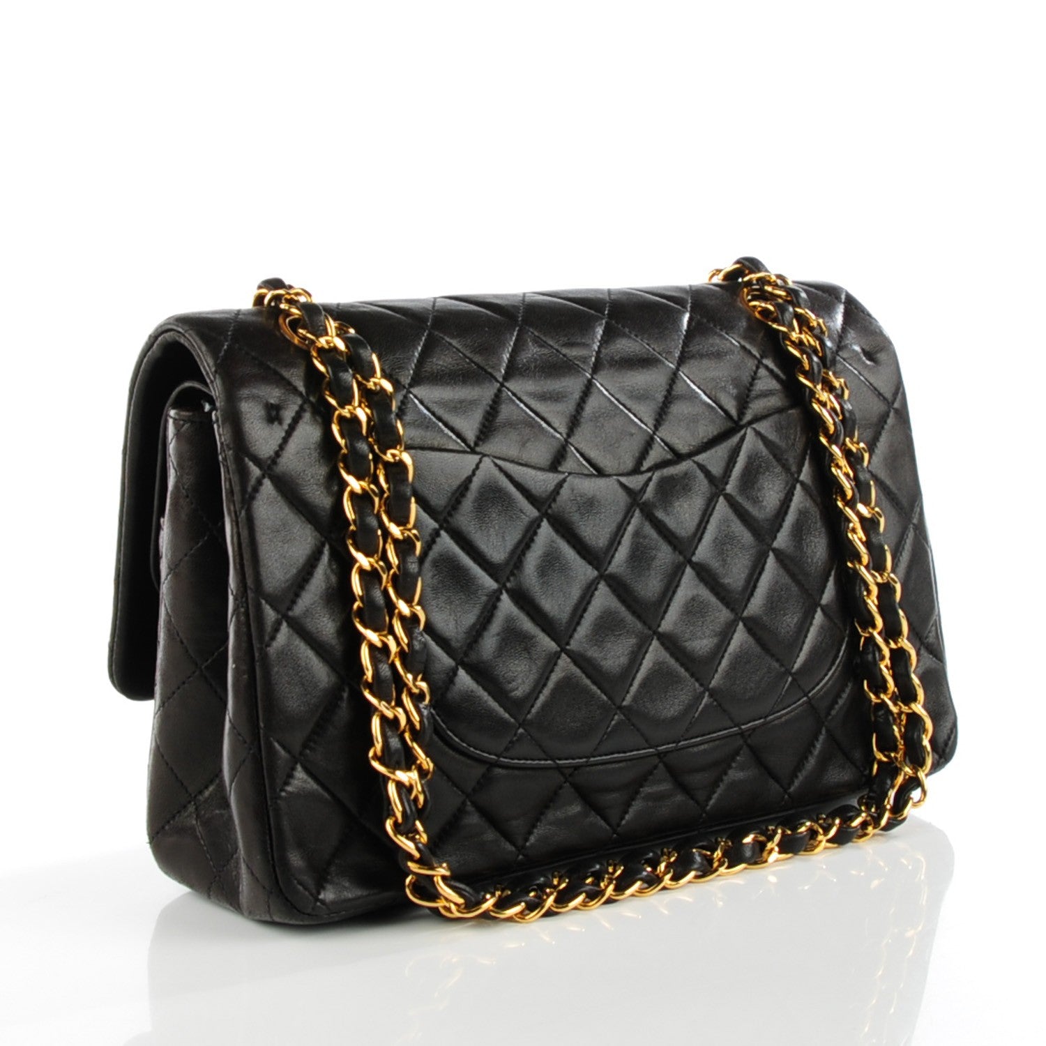 Chanel Lambskin Quilted Medium Double Flap Black 3 of 9
