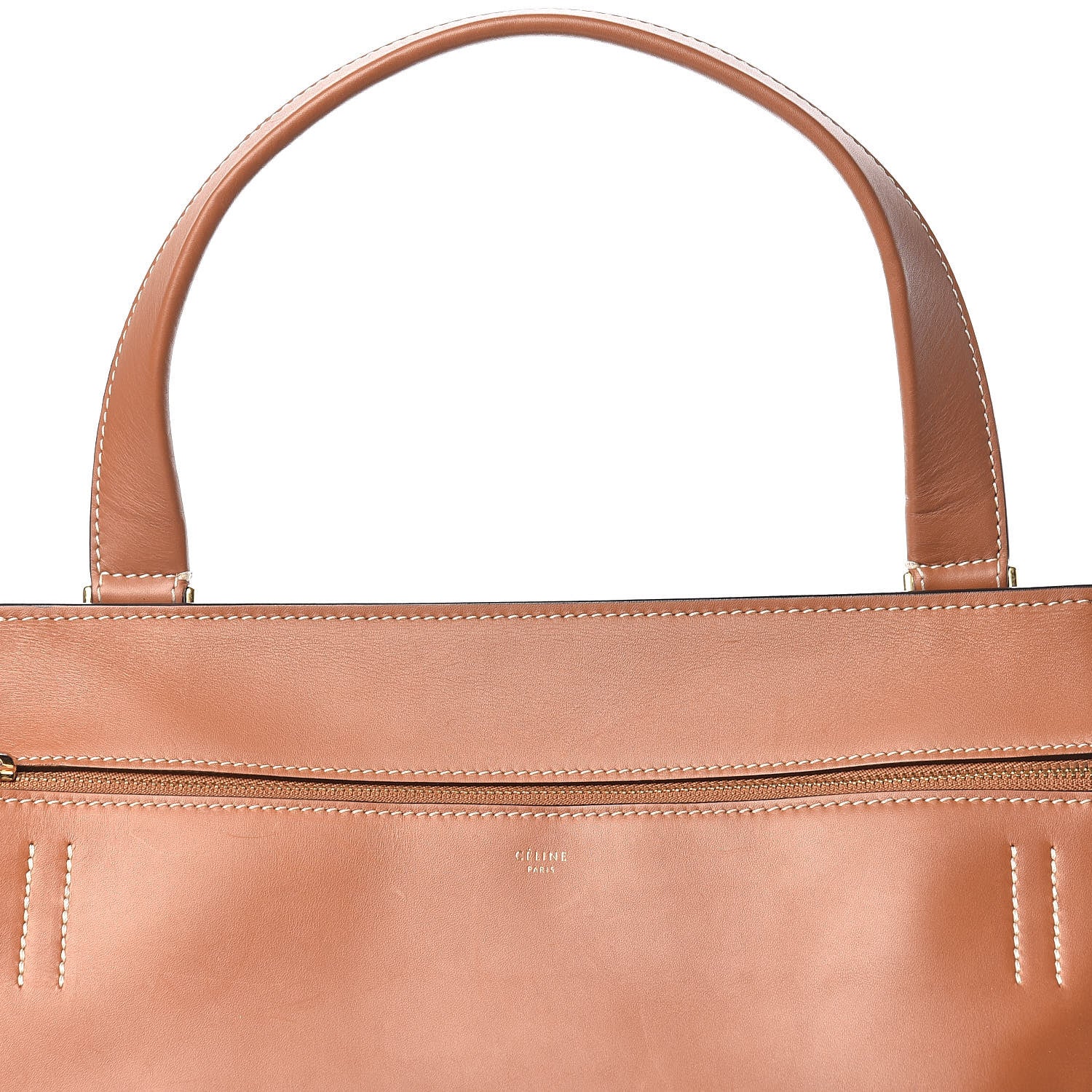 Celine Smooth Calfskin Large Edge Shoulder Bag Camel 12 of 13