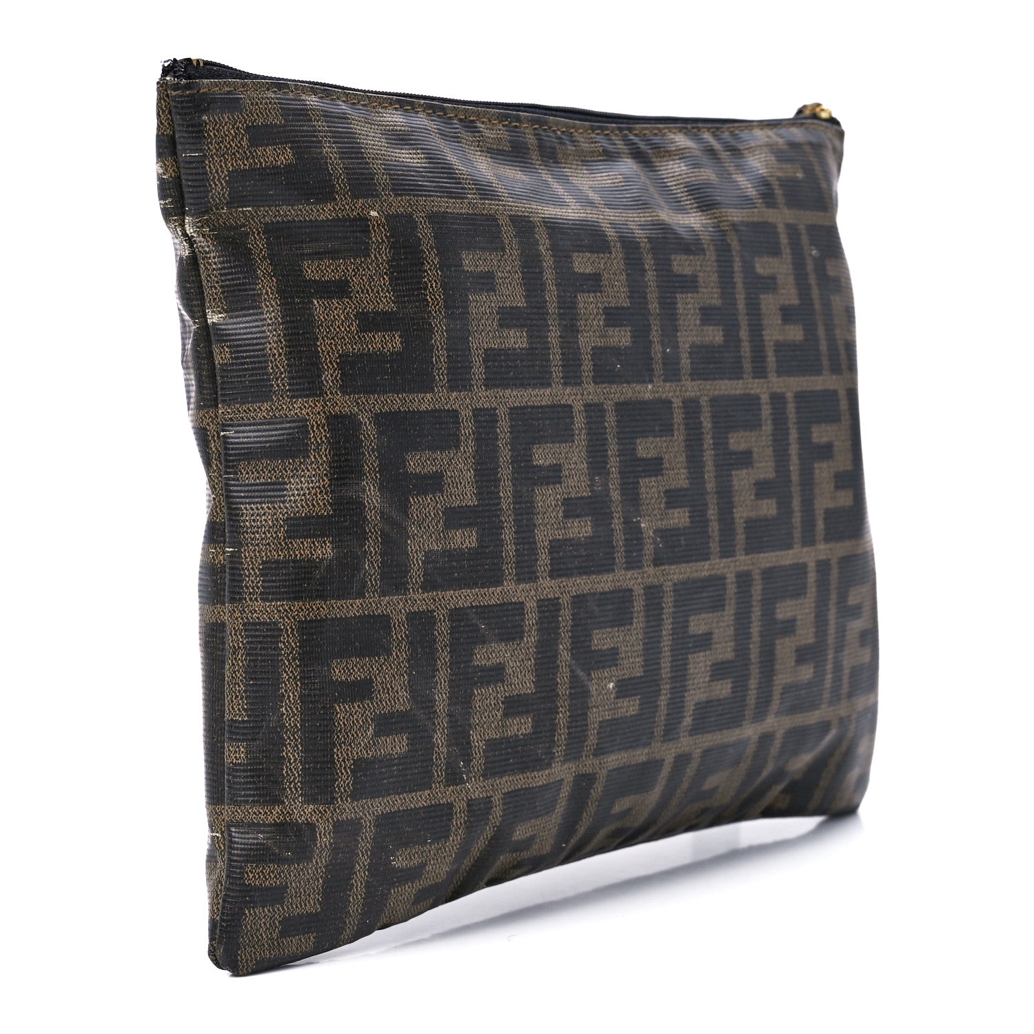 Fendi Zucca Spalmati Zip Pouch Tobacco 3 of 13