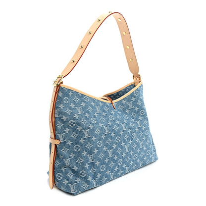 Louis Vuitton Monogram Denim CarryAll MM Blue 4 of 11