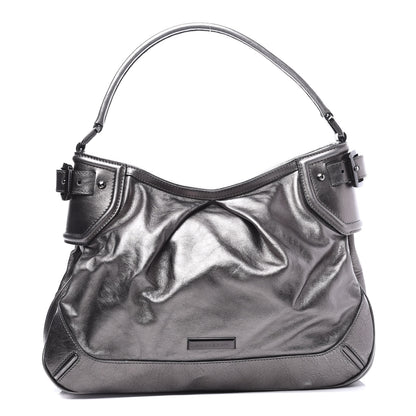Burberry Metallic Calfskin Shoulder Bag Anthracite 1 of 11