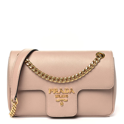 Prada Saffiano Flap Shoulder Bag Cipria 1 of 10