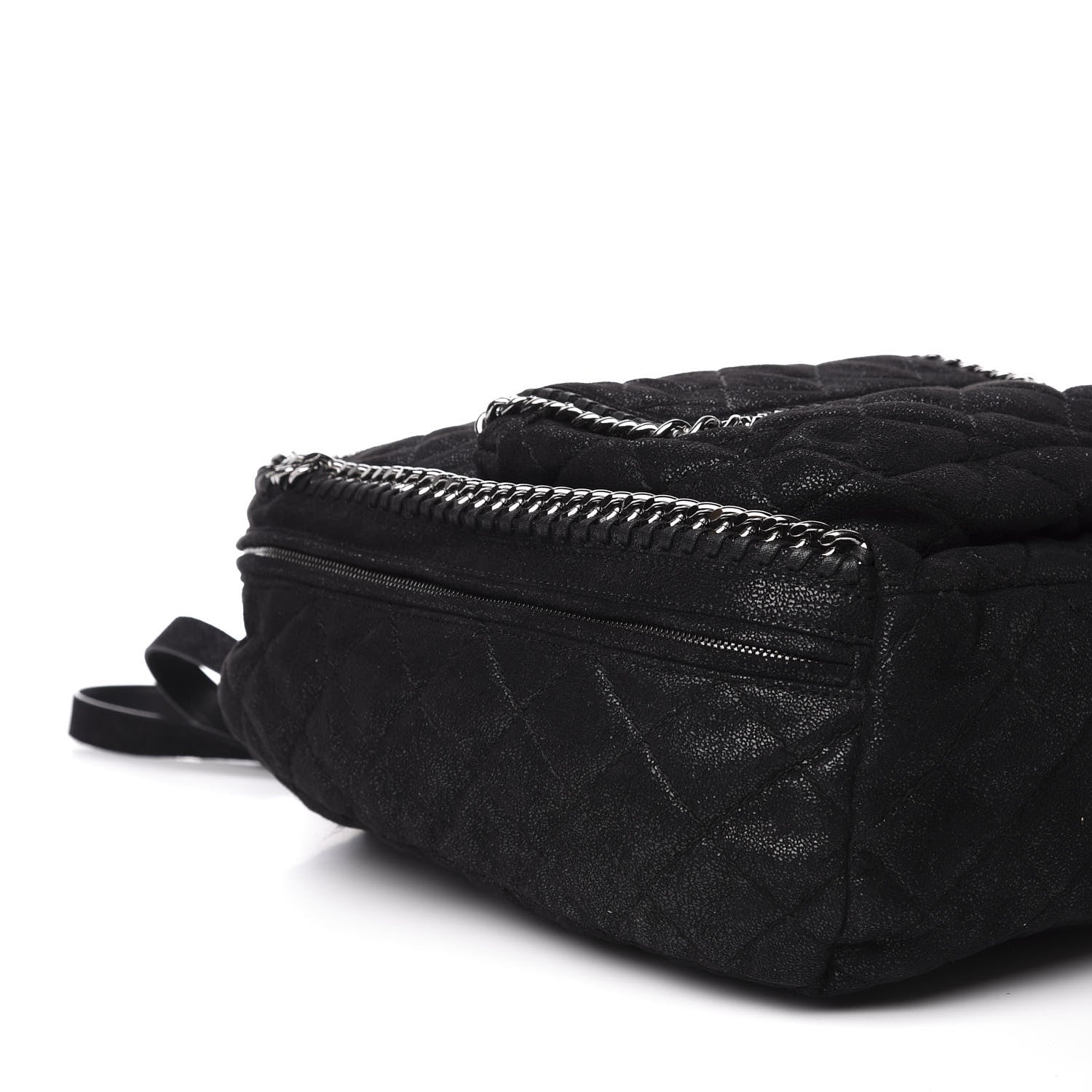 Stella McCartney Shaggy Deer Quilted Falabella Backpack Black 7 of 9