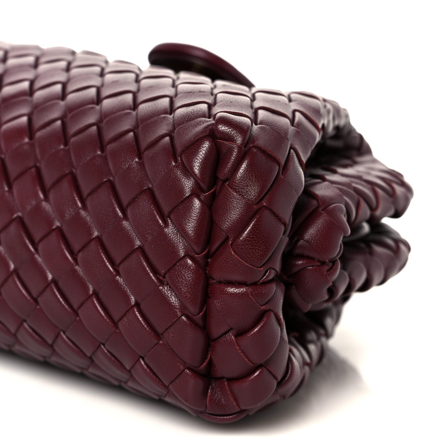 Nappa Intrecciato Small The Lauren 1980 Clutch With Chain Barolo