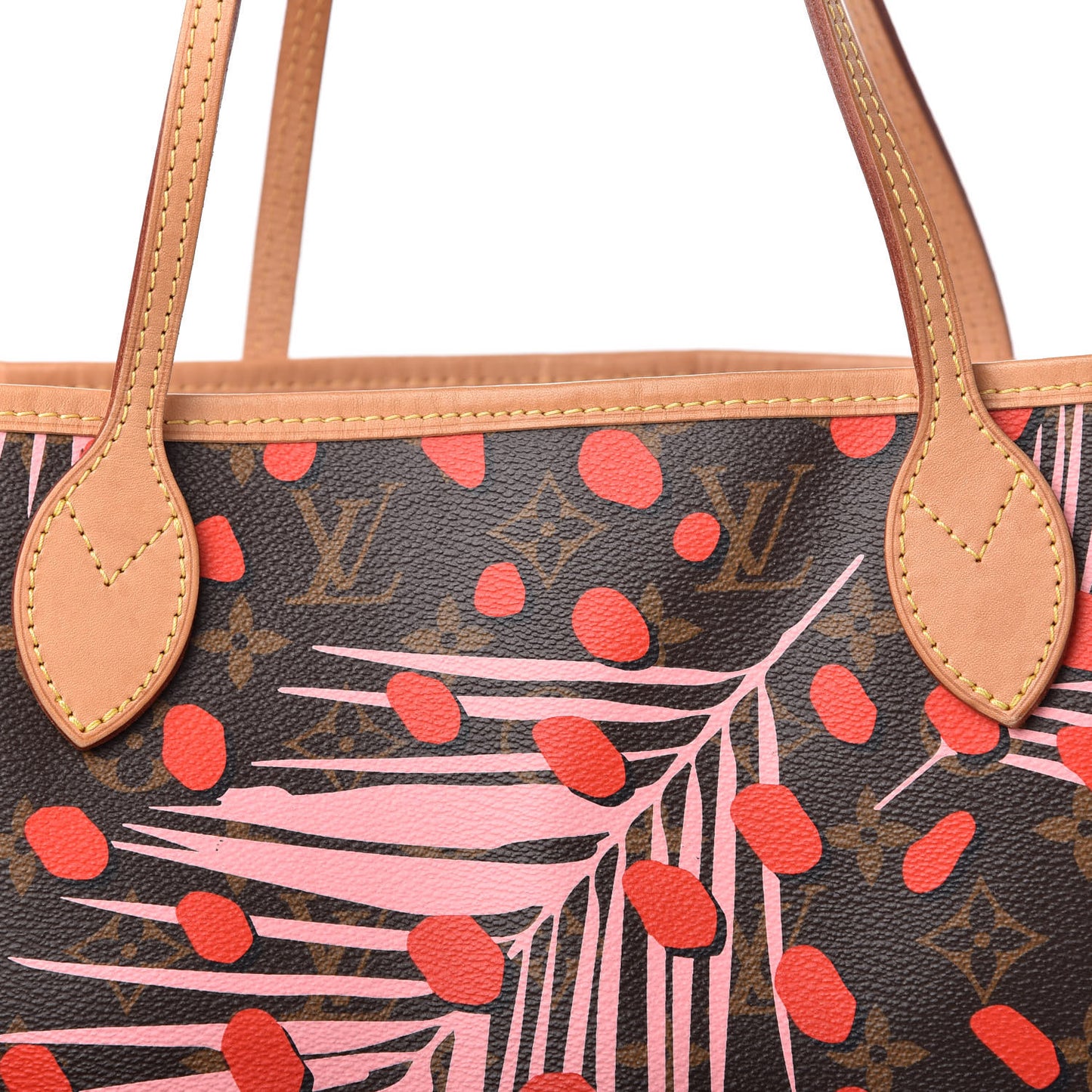 Monogram Jungle Dots Neo Neverfull MM Sugar Pink Poppy