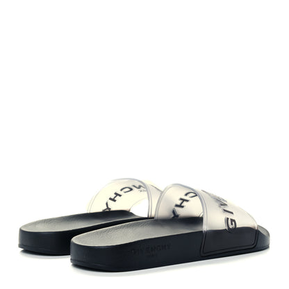 Givenchy Rubber Logo Pool Slide Sandals 41 White Black 4 of 11