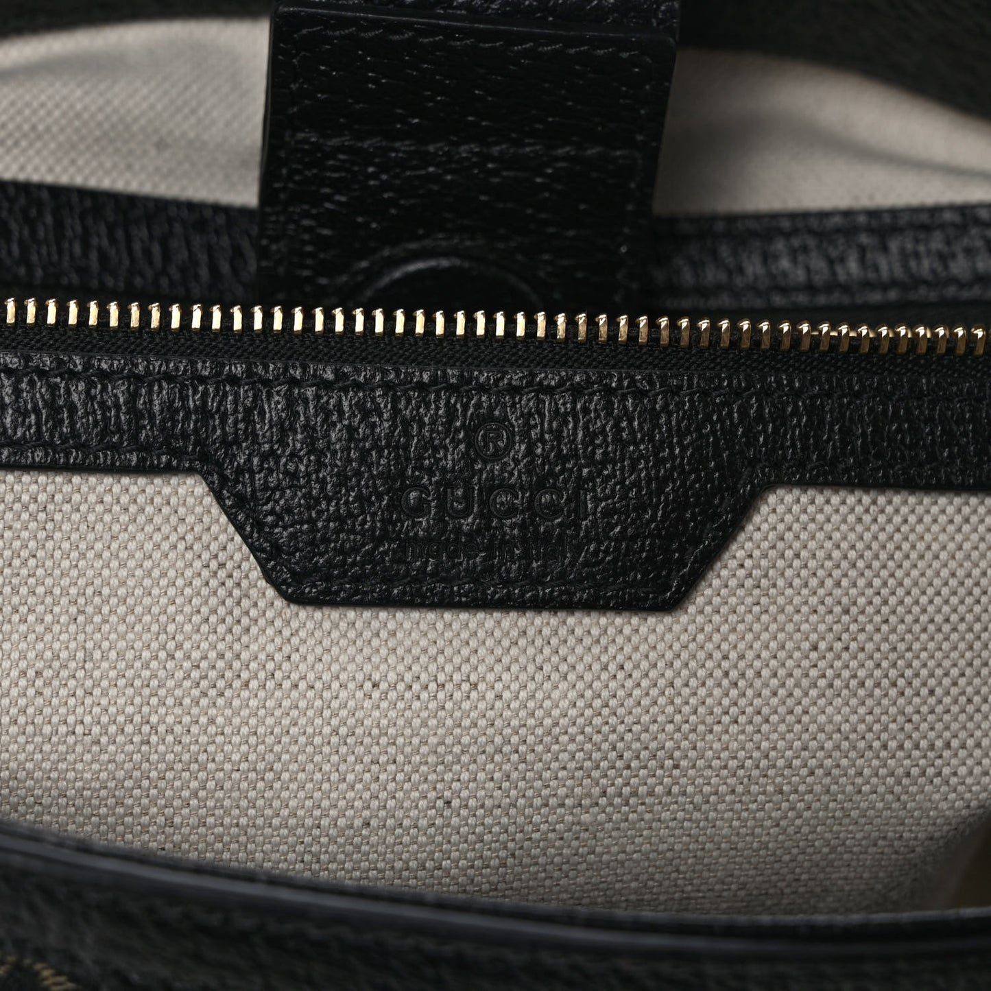 Jacquard Black Denim GG Monogram Medium Ophidia Shopping Tote Black Ivory