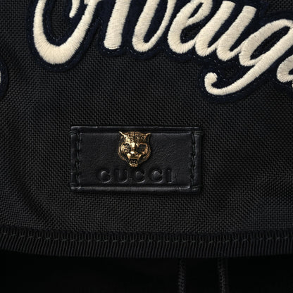 Gucci Techno Canvas Web L'Aveugle Par Amour Embroidered Double Buckle Backpack Black 7 of 11
