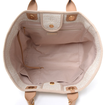 Chanel Canvas Large Deauville Tote Light Beige 5 of 12