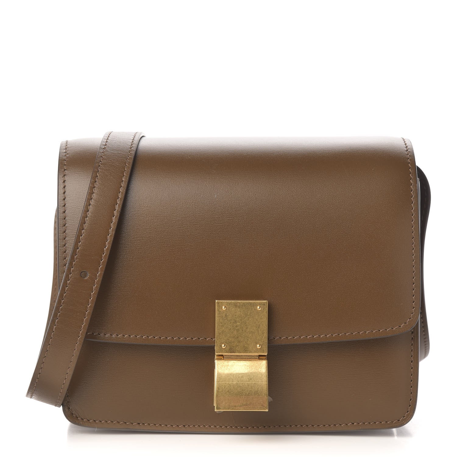 Celine Smooth Calfskin Small Classic Box Flap Bag Camel 1 of 8