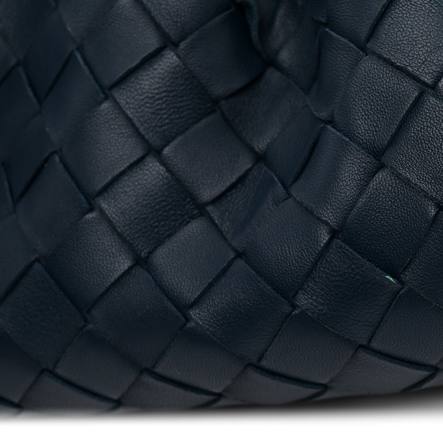 Nappa Intrecciato The Mini Pouch  Deep Blue