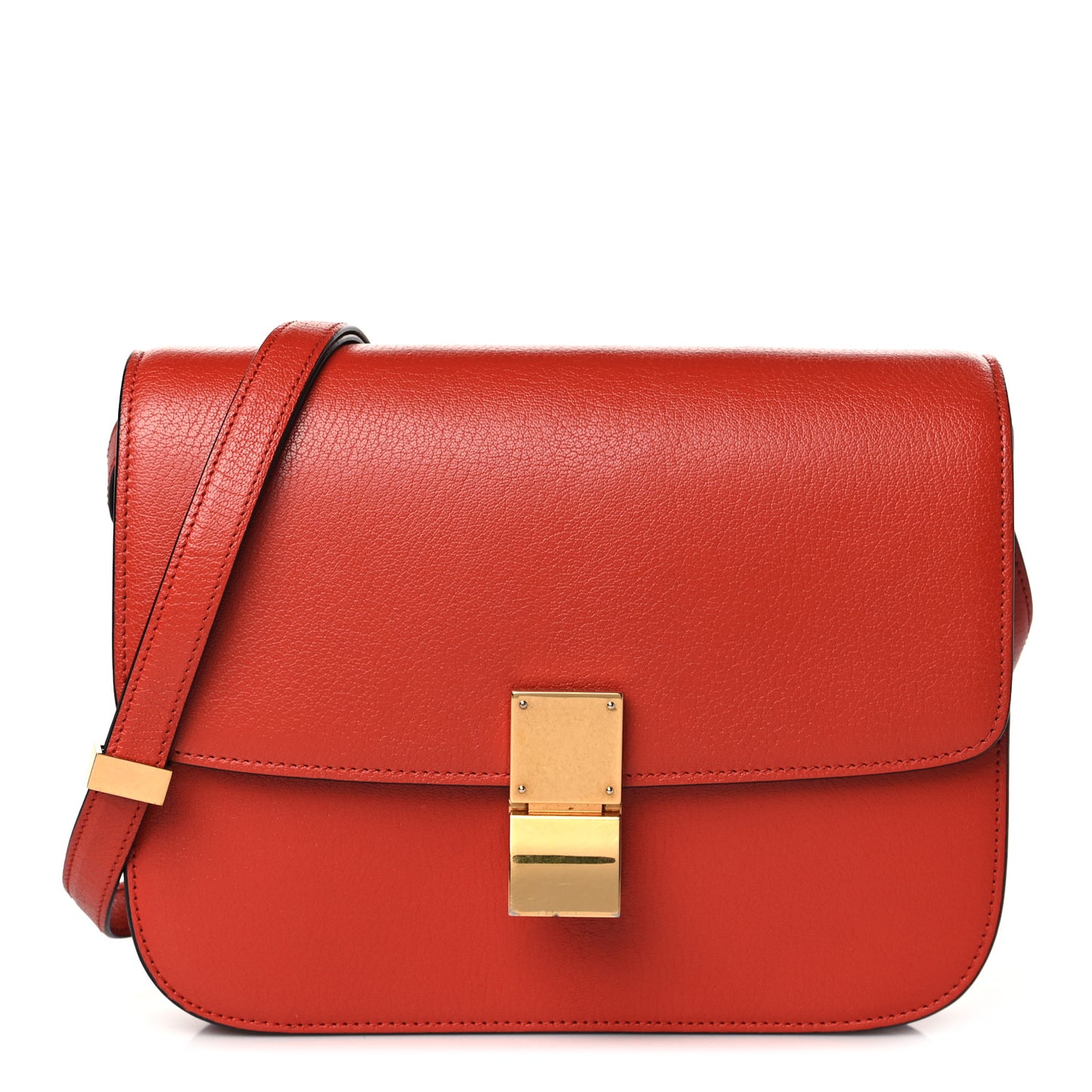 Goatskin Medium Classic Box Flap Bag Cinnamon