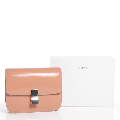 Celine Spazzolato Calfskin Classic Box Medium Flap Bag Nude 5 of 8