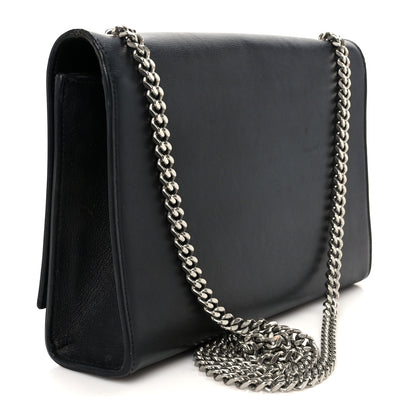 Saint Laurent Calfskin Heart Studded Medium Monogram Kate Satchel Black 3 of 11