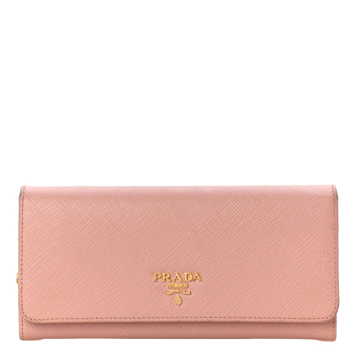 Prada Saffiano Metal Continental Flap Wallet Orchidea 3 of 18