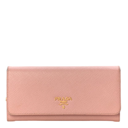 Prada Saffiano Metal Continental Flap Wallet Orchidea 3 of 18