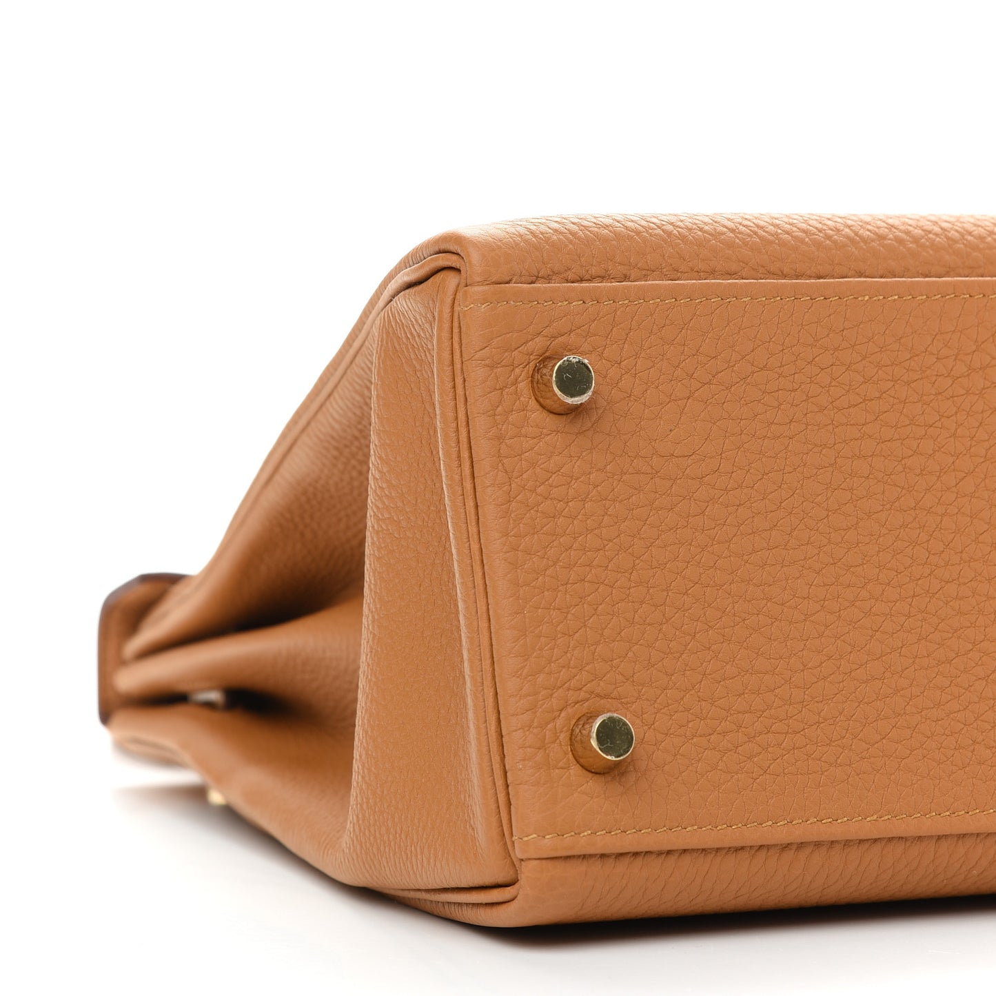 Togo Shiny Niloticus Crocodile Kelly Retourne Touch 32 Caramel Tabac Camel