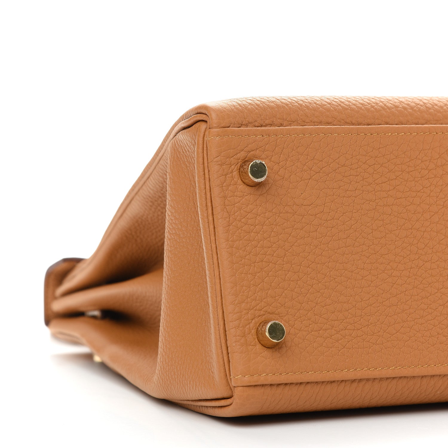 Hermes Togo Shiny Niloticus Crocodile Kelly Retourne Touch 32 Caramel Tabac Camel 9 of 10