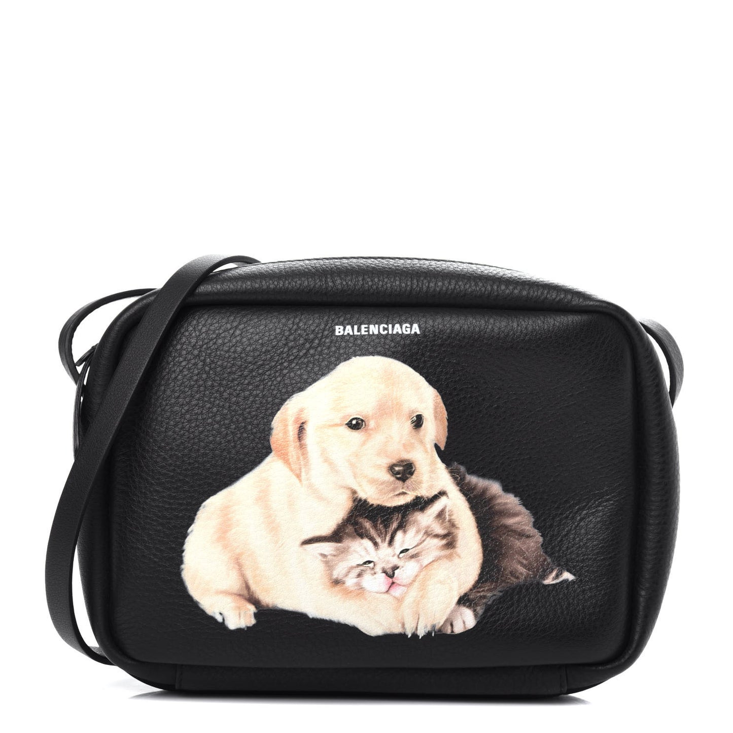 Calfskin Puppy And Kitten S Everyday Camera Bag Black