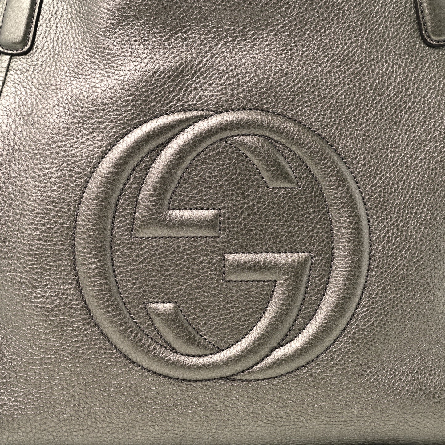 Metallic Cellarius Calfskin Medium Soho Shoulder Bag Sasso