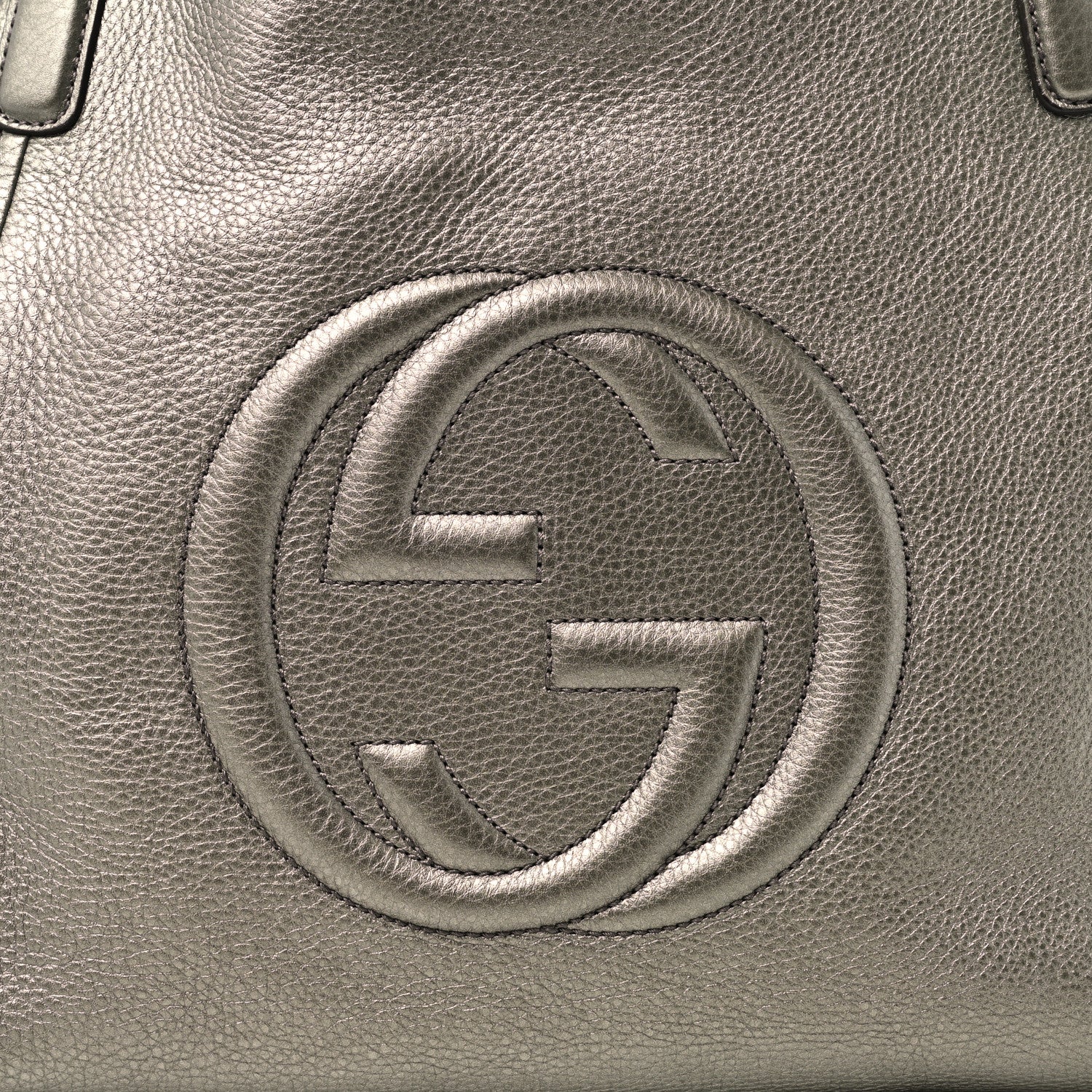 Gucci Metallic Cellarius Calfskin Medium Soho Shoulder Bag Sasso 8 of 10