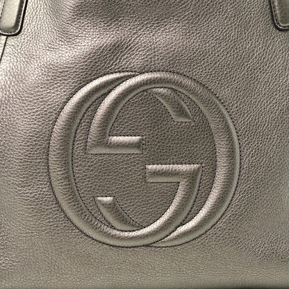 Gucci Metallic Cellarius Calfskin Medium Soho Shoulder Bag Sasso 8 of 10