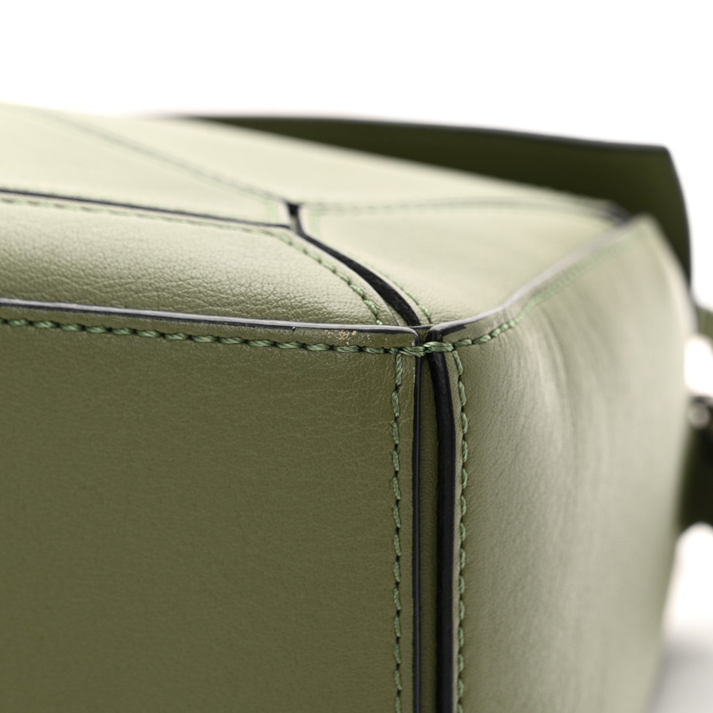 Calfskin Small Puzzle Bag Avocado