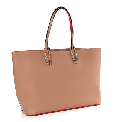 Christian Louboutin Calfskin Spikes East West Cabata Tote Nude 3 of 10