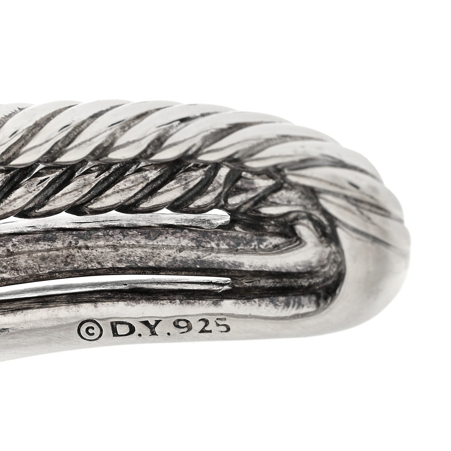David Yurman Sterling Silver Diamond Double Loop Labyrinth Bracelet 3 of 3