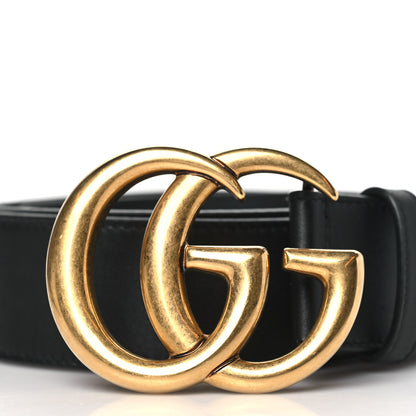 Gucci Calfskin Double G 40mm Belt 80 32 Black 3 of 6