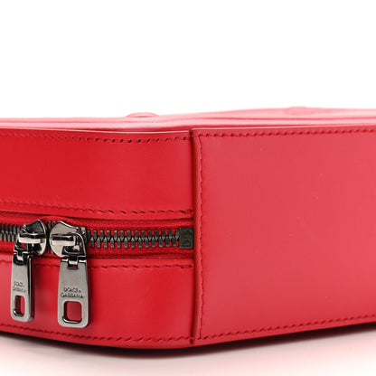 Dolce & Gabbana Calfskin Embossed DG Logo Mens Crossbody Bag Red 9 of 12